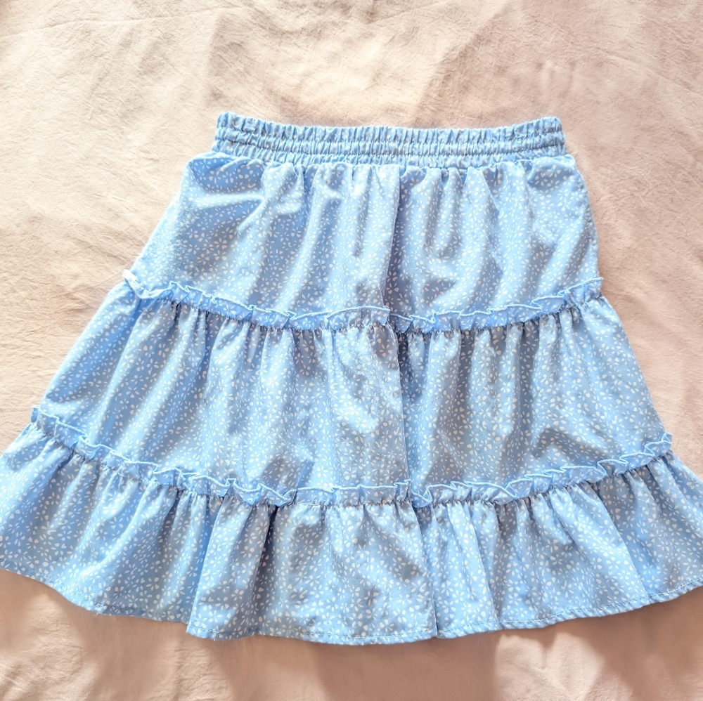 Blue Ruffled Skirt